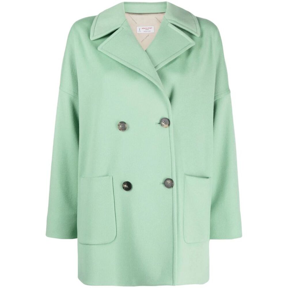 Alberto Biani Green Coats - Double Breasted & Peacoats Women